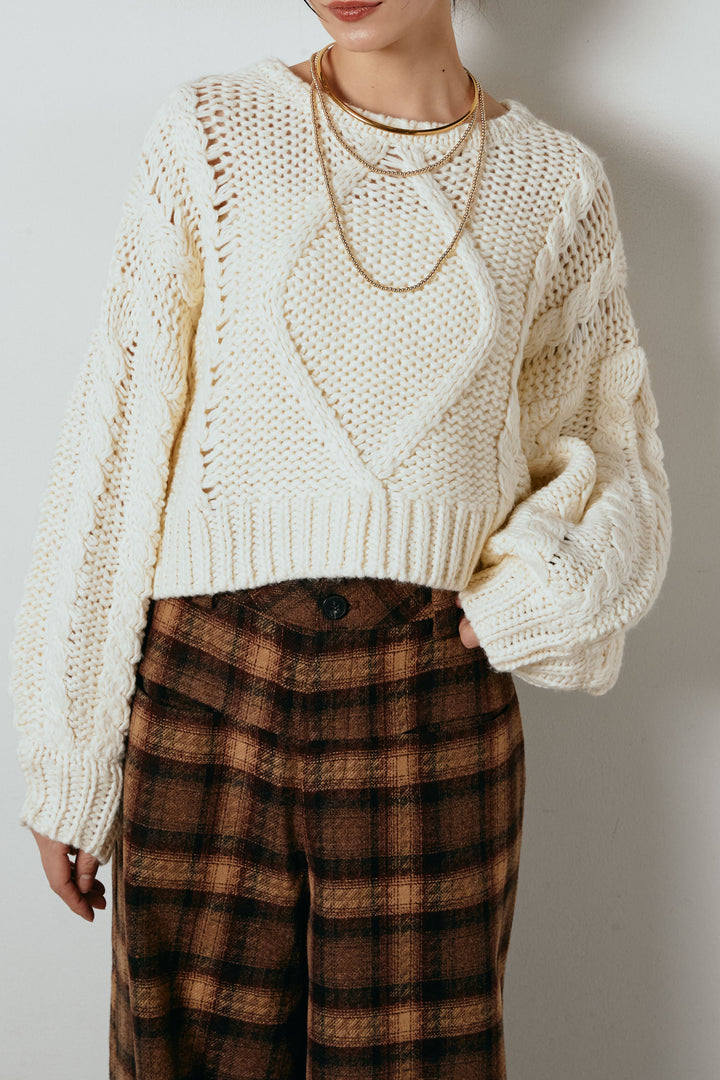 ロービングケーブルショート丈プルオーバー