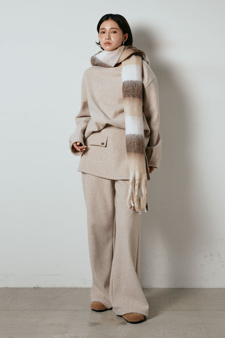 [SET]チェックマフラー付きニットSETUP