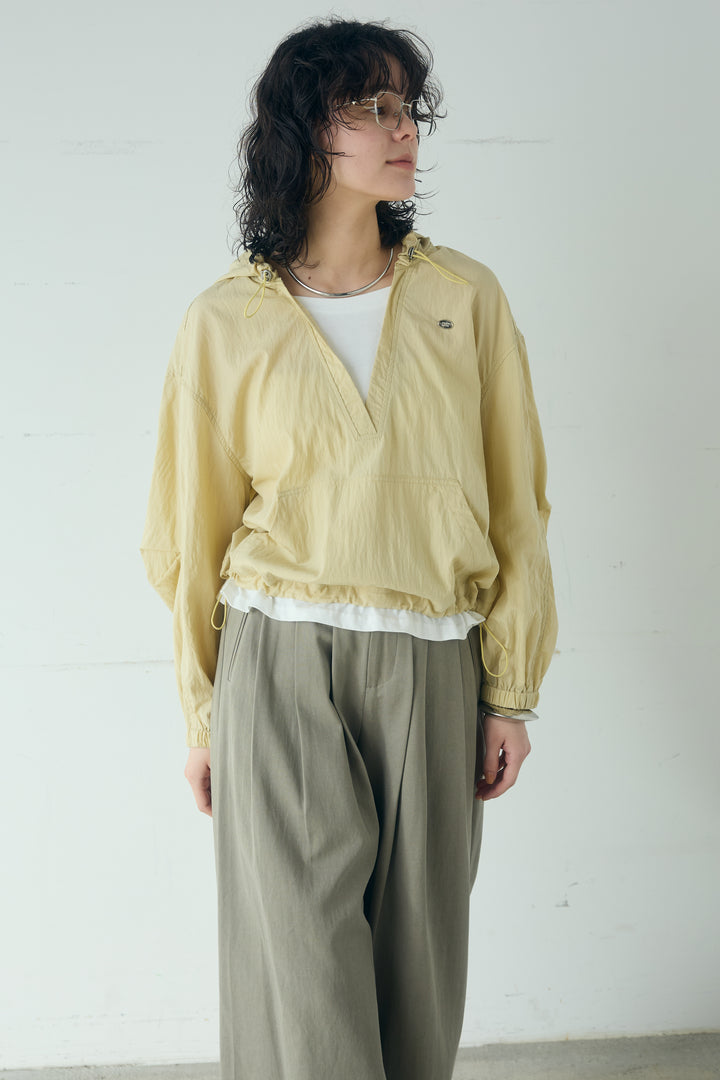 [SET]レイヤードデザインフーディートップス+ひげレース切替ロング丈スカート(2set)