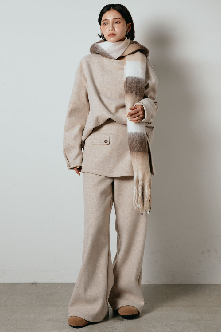 [SET]チェックマフラー付きニットSETUP