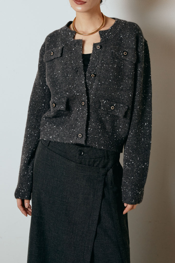 ネップニットカーディガン