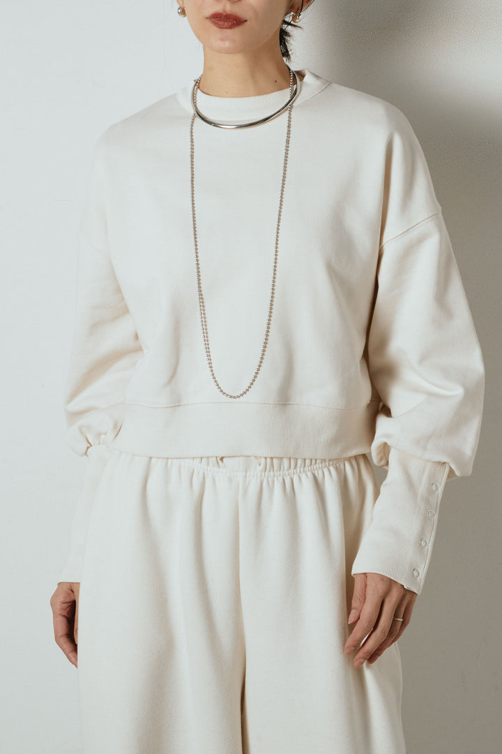 [SET]裏毛バックオープンプルオーバー+エコスウェードワイドスカート+ストレッチレースクルーネックインナー(3set)