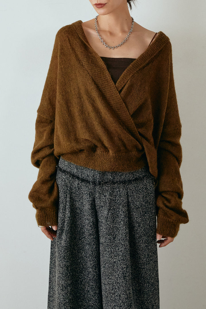 カシュクールデザインニット