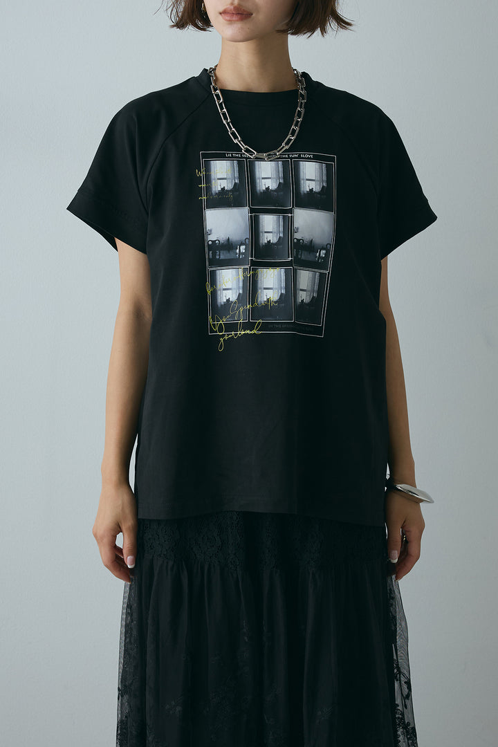 フォトプリントラグランTシャツ