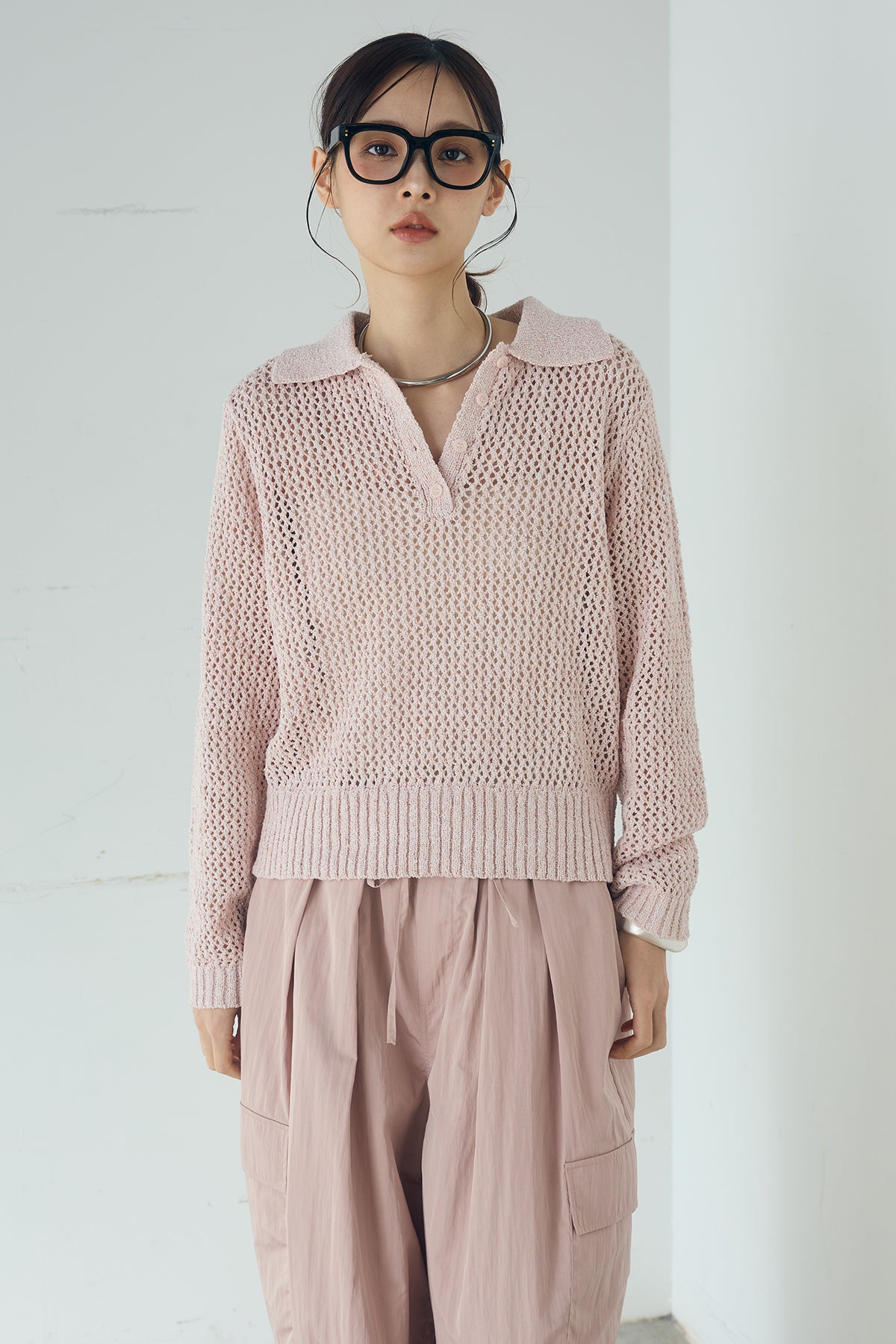 即納】ミックスメッシュポロニット – ESICA