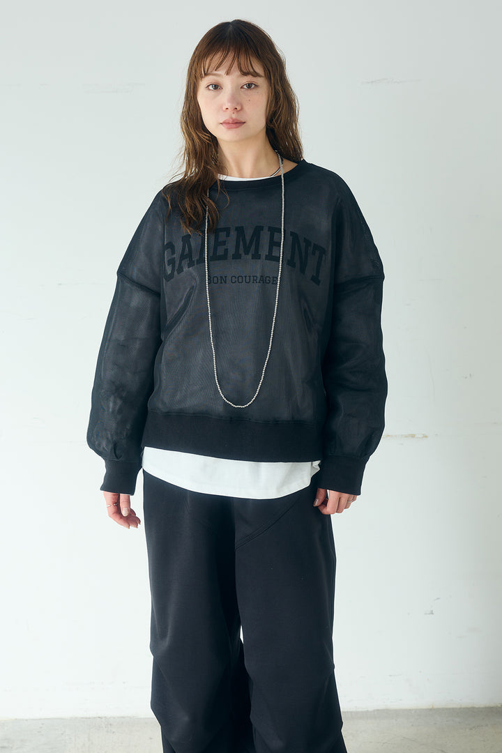 [SET]クリアダンボールプルオーバー+斜めボタンタック入りスラックス+フロントロゴビッグプルオーバー(3set)