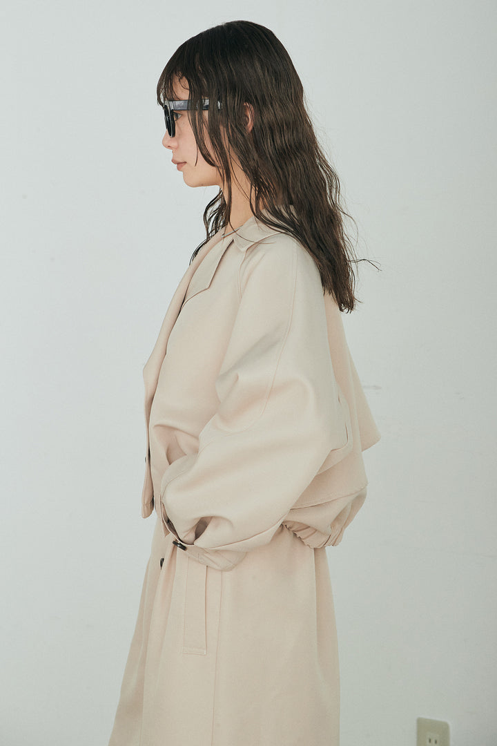 ショート丈デザイントレンチコート