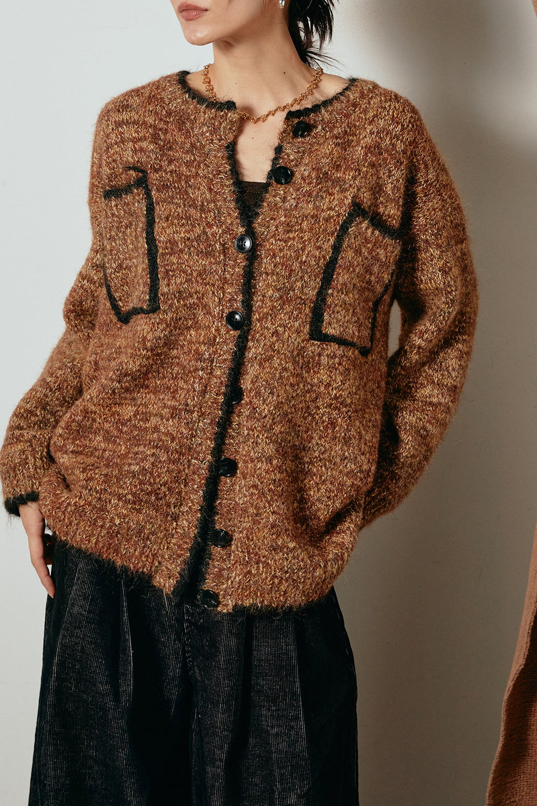 ミックスニットポケットカーディガン