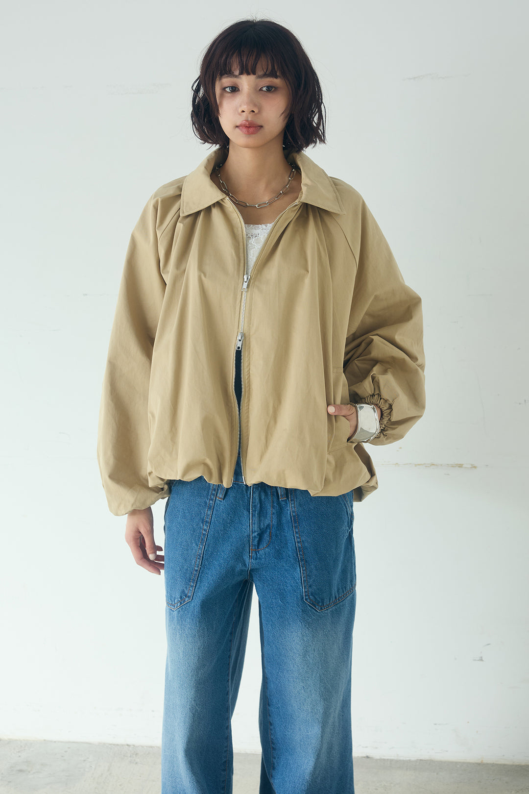 綿ツイルバルーンジャケット