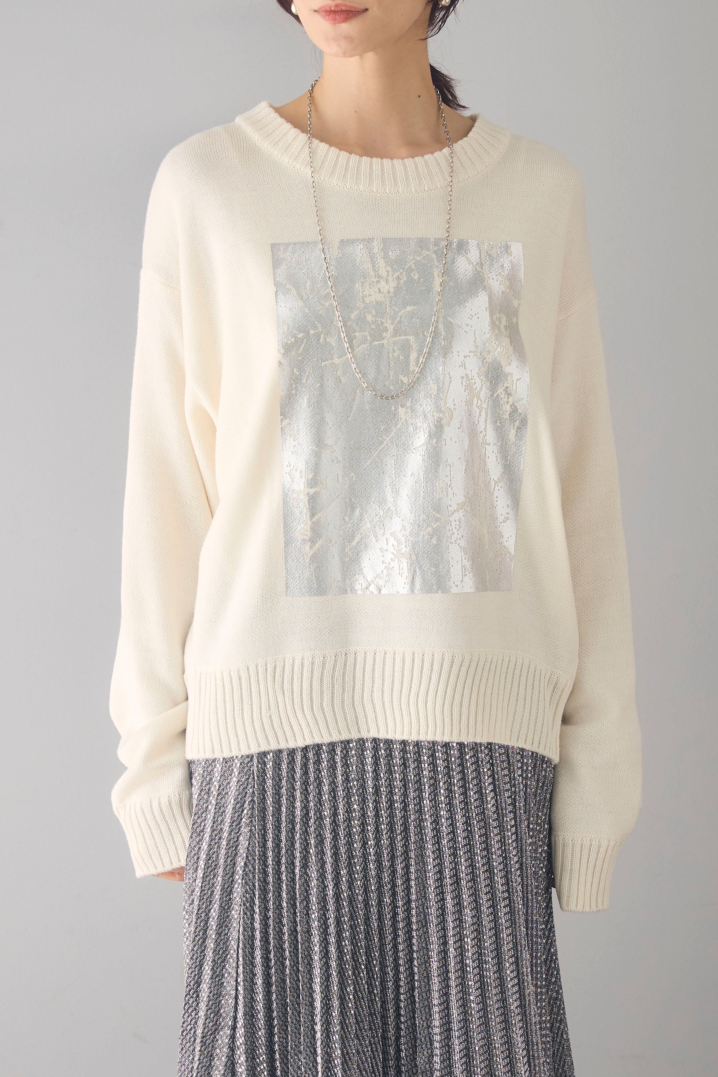 KBF レースボーダープリントプルオーバー KBF レースボーダープリントプルオーバー