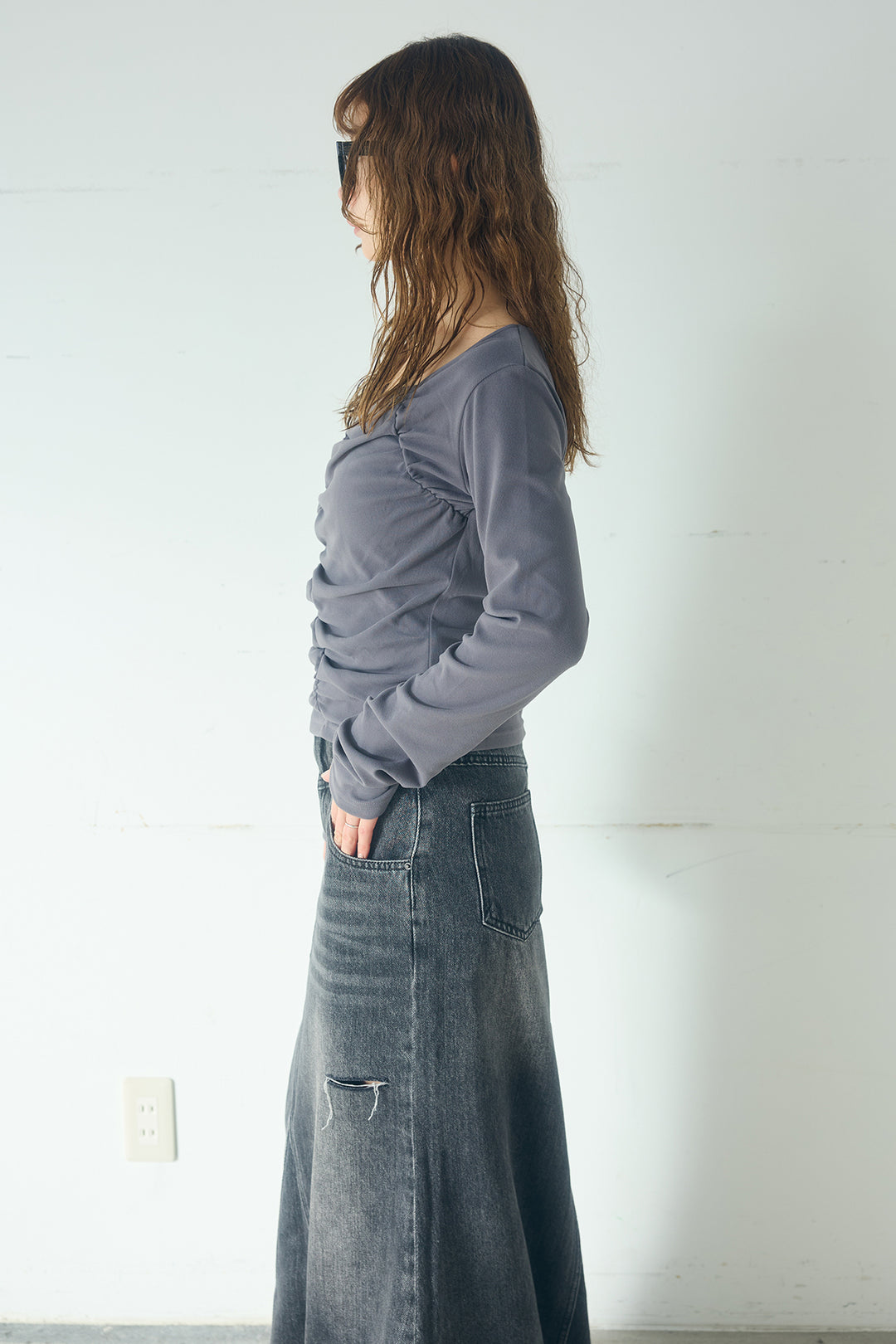 ピーチフライスシャーリングプルオーバー