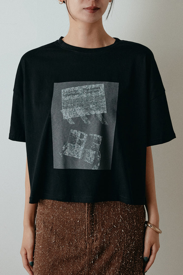 スクエアフォトプリントTシャツ