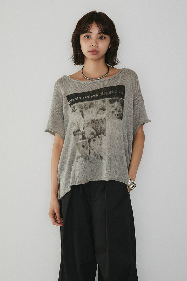 [SET]半袖モノトーングラフィックトップス+前後2WAYテンセルデニムサロペット(2set)