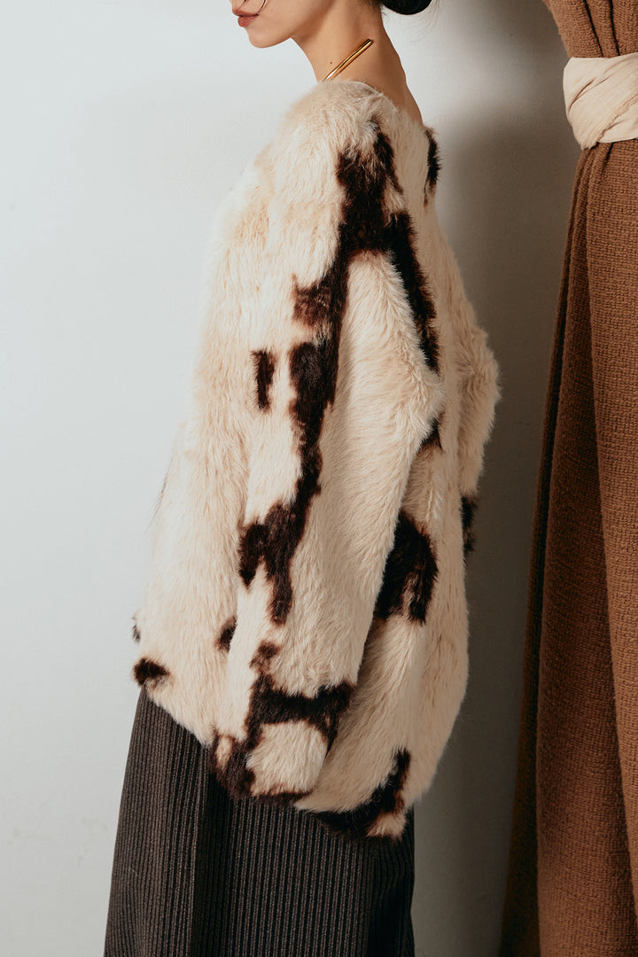 タイダイ柄シャギーニットトップス