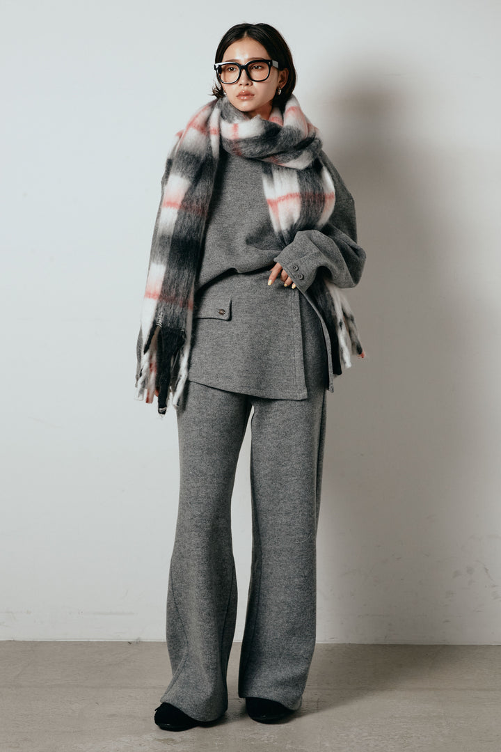 [SET]チェックマフラー付きニットSETUP