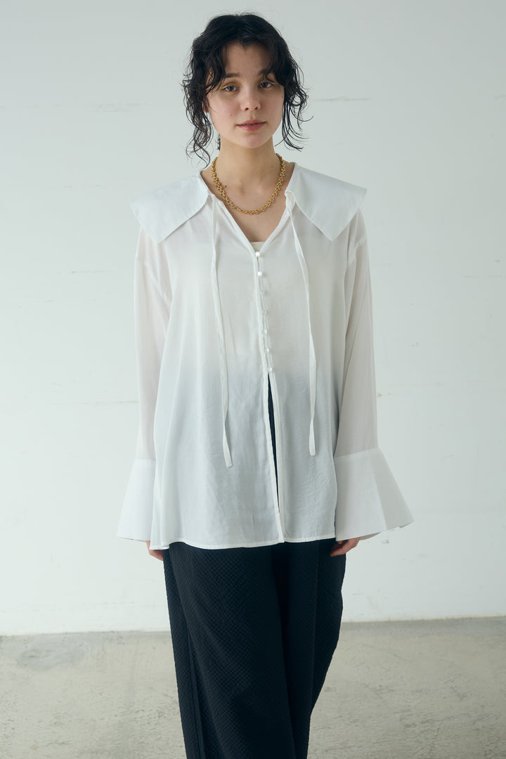 ポリエステルレーヨンセーラーカラーシャツ