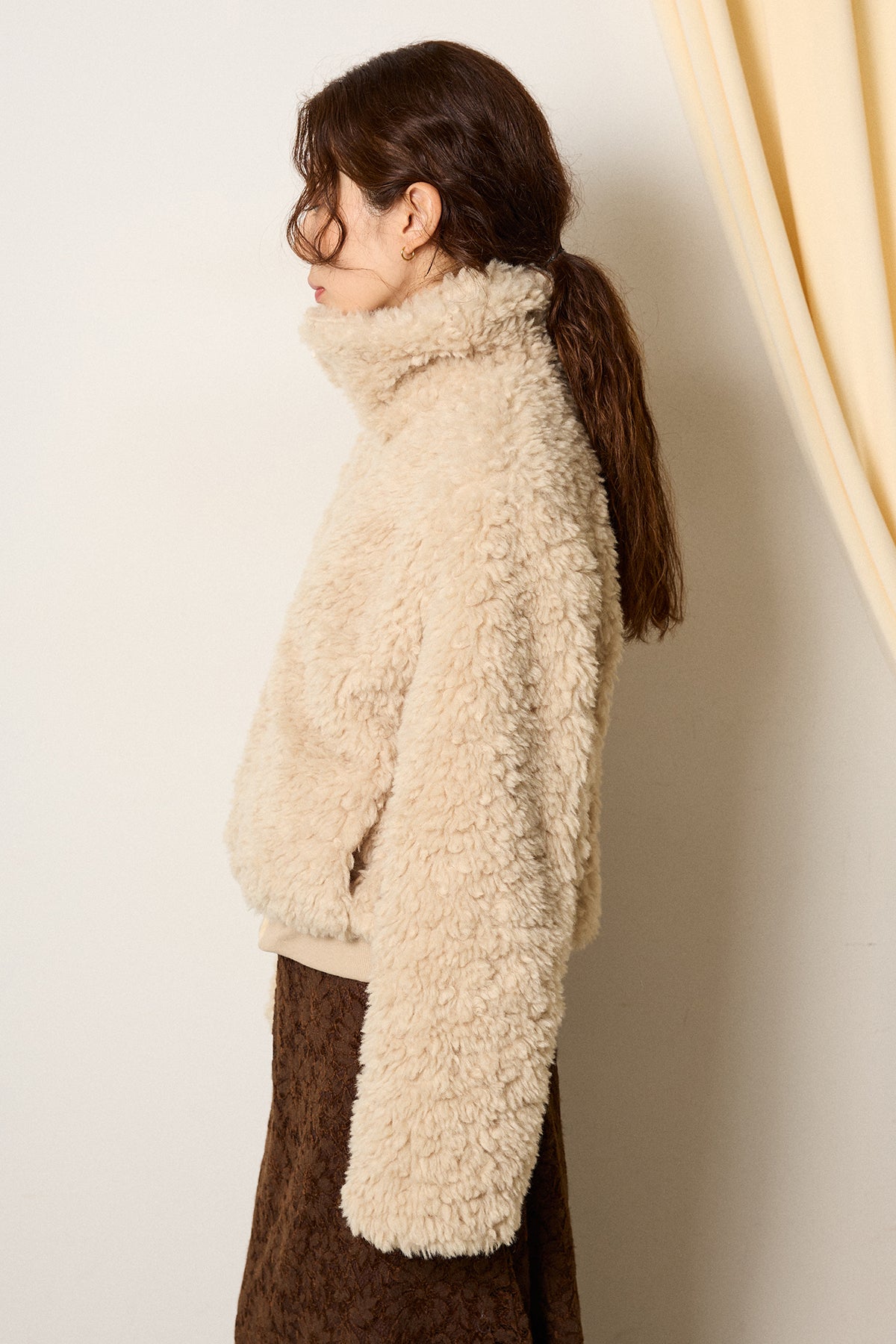 スタンドカラー裾リブボアブルゾン – ESICA