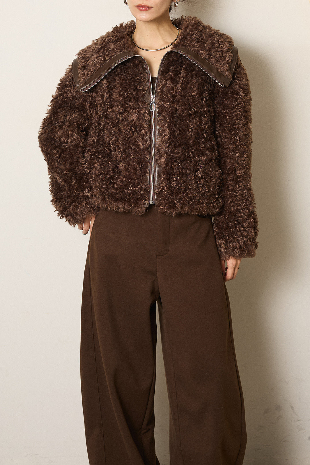 ビッグカラープードルボアアウター