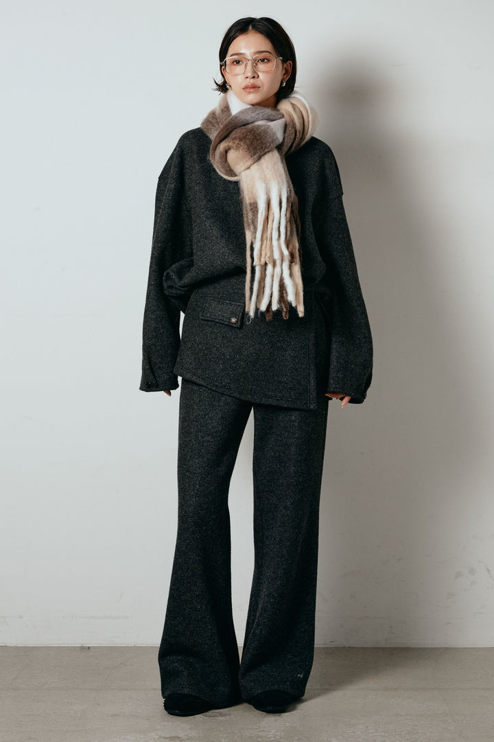 [SET]チェックマフラー付きニットSETUP