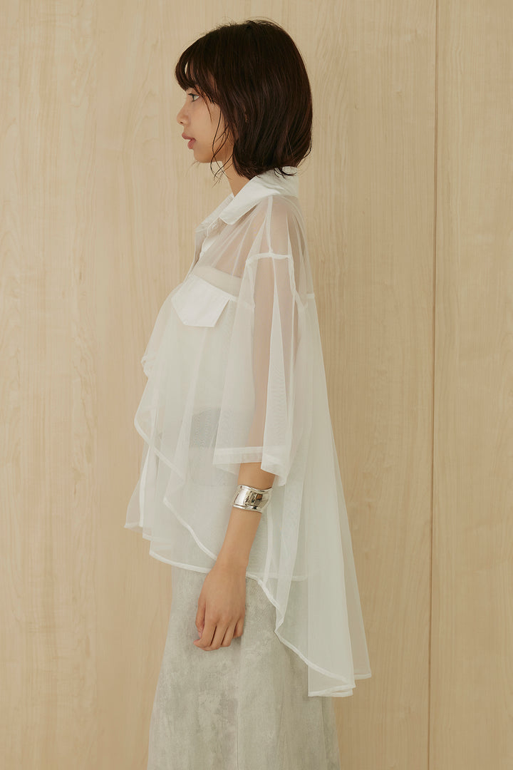 バックロングシアーシャツ