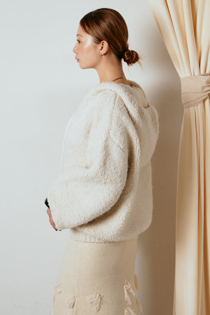 [SET]ブークレキーネックプルオーバー+リラックスレオパード柄ニットパンツ(2set)