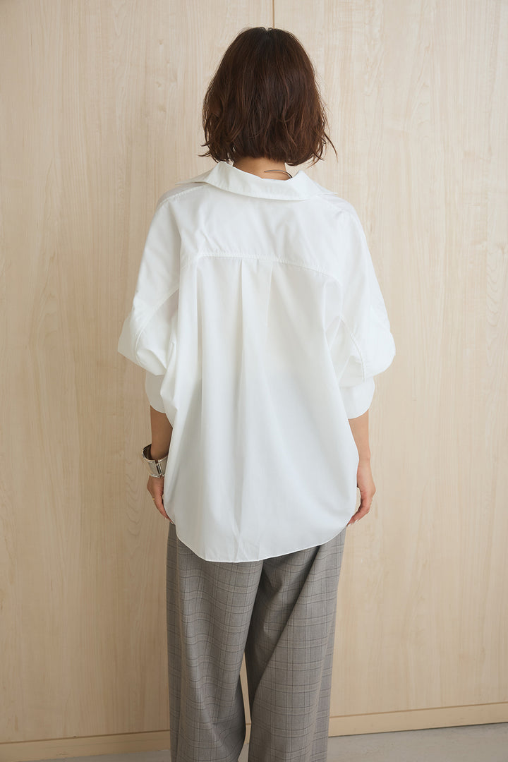 [SET]襟付きタックデザインシャツ+ウエストアシメタータンチェックパンツ(2set)