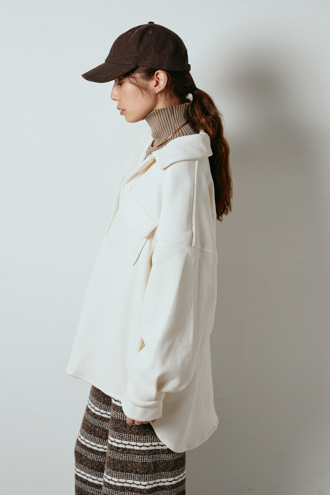 [SET]襟付きコーデュロイポケットシャツ+リラックスコーデュロイハーフパンツ(2set)