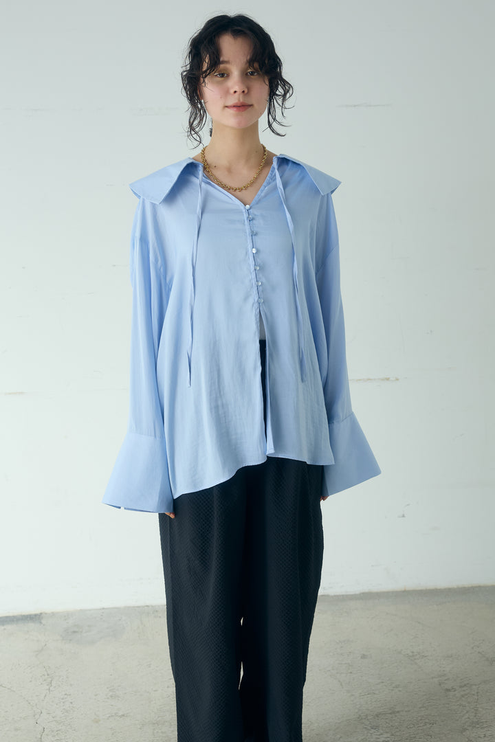 ポリエステルレーヨンセーラーカラーシャツ