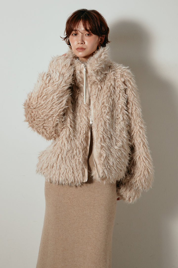 ミックスシープファースタンドブルゾン