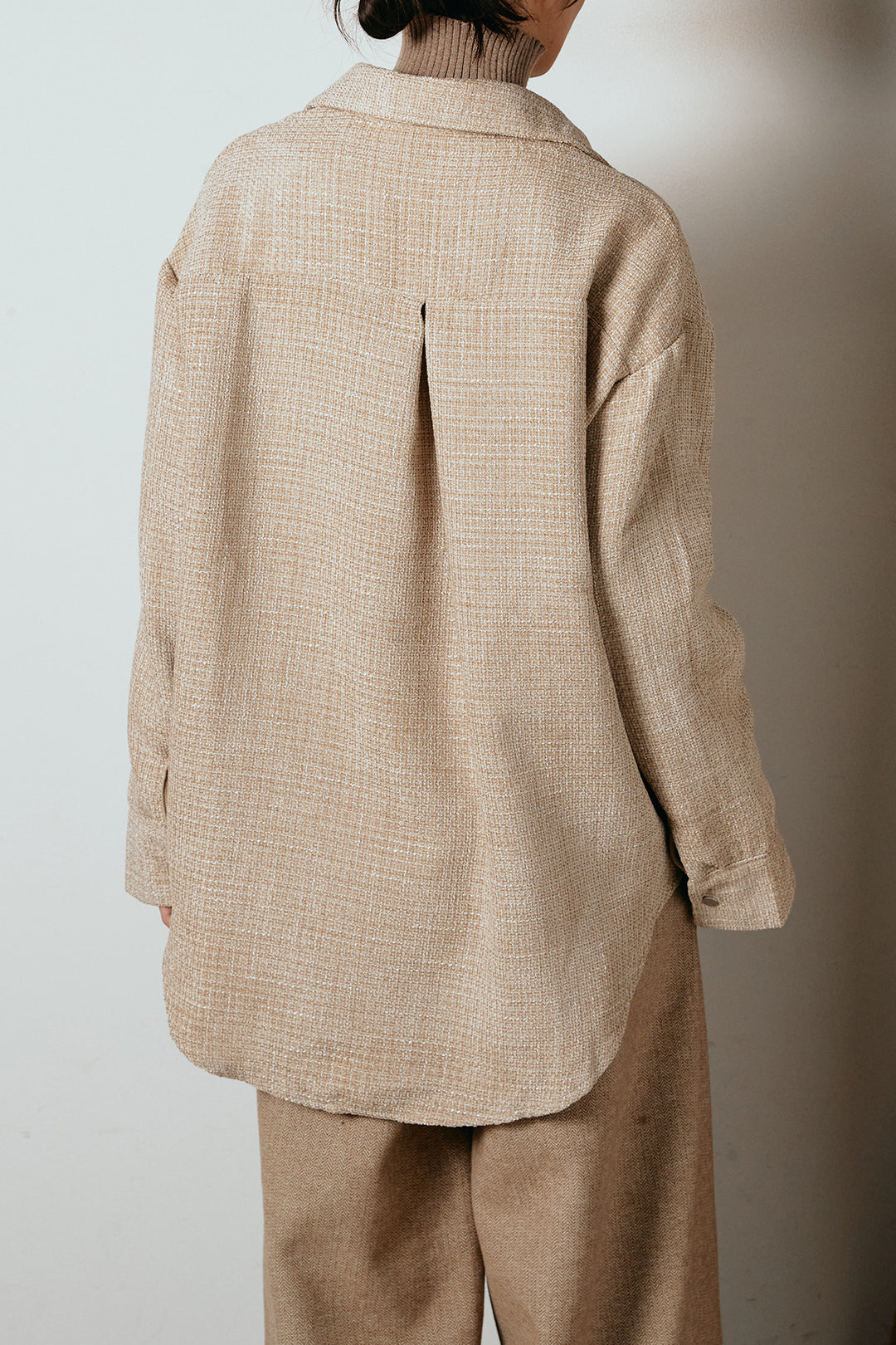 ルーズクラッシュツイルシャツ