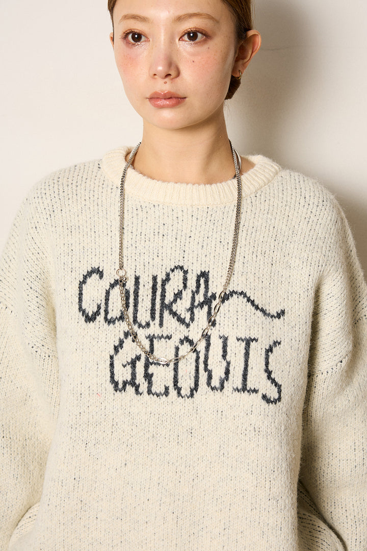 [SET]ロゴシャギーニットプルオーバー+グレンチェック柄フロントジップタイトスカート(2set)