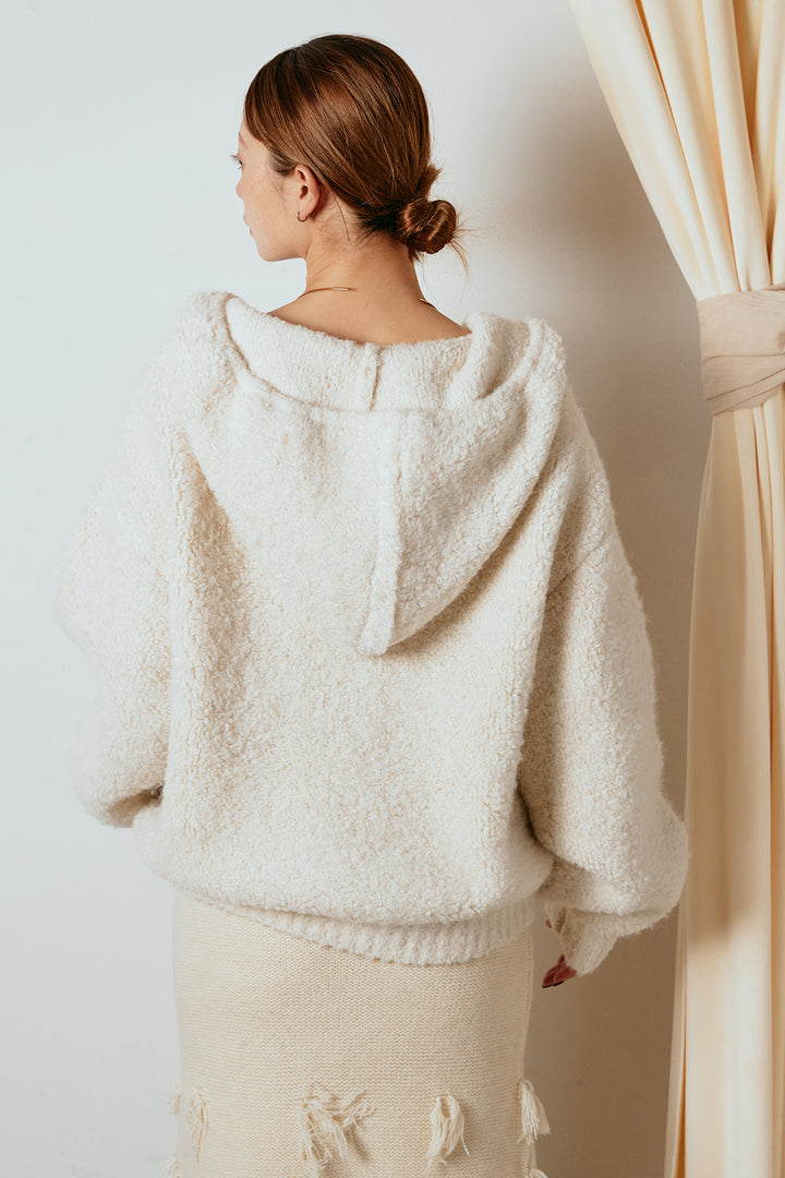 [SET]ブークレキーネックプルオーバー+リラックスレオパード柄ニットパンツ(2set)