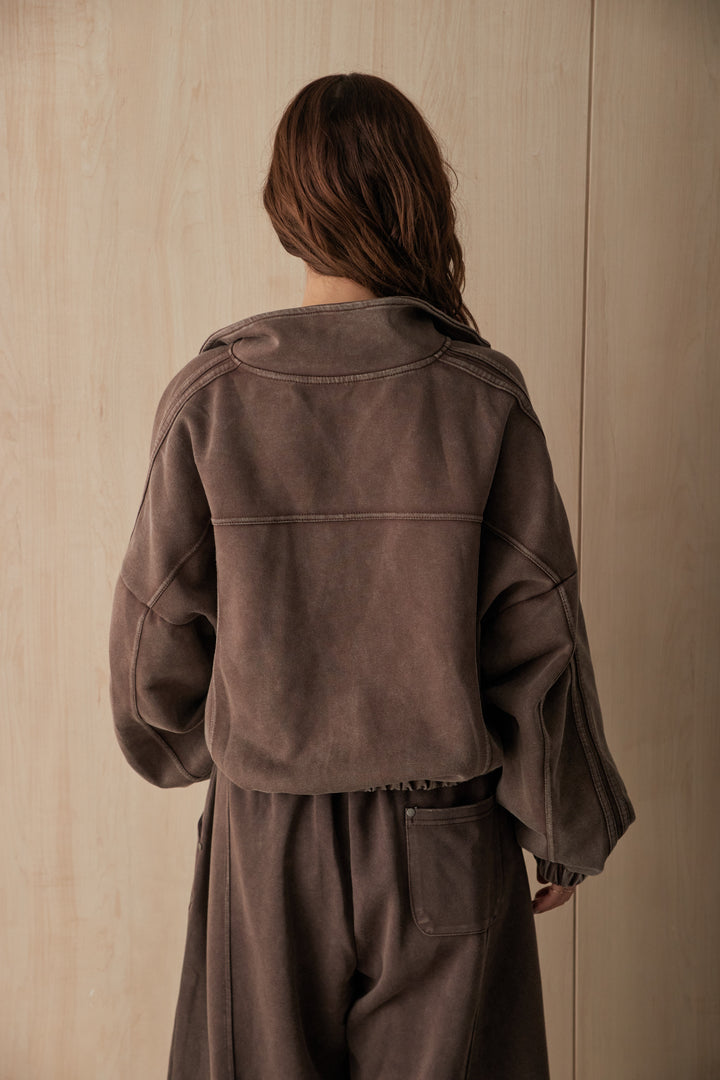 [SET]ヴィンテージライクスウェットブルゾン+ヴィンテージライクスウェットワイドパンツ(2set)