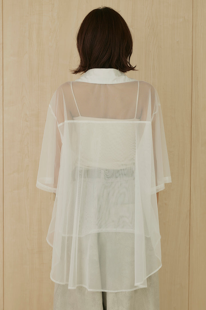 [SET]バックロングシアーシャツ+ニュアンスダイボリュームパンツ(2set)