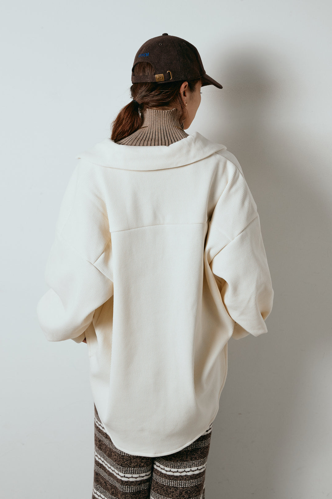 襟付きコーデュロイポケットシャツ