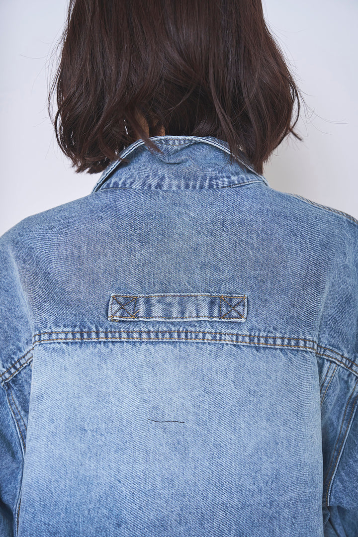 ケミカルデニムカバーオールジャケット