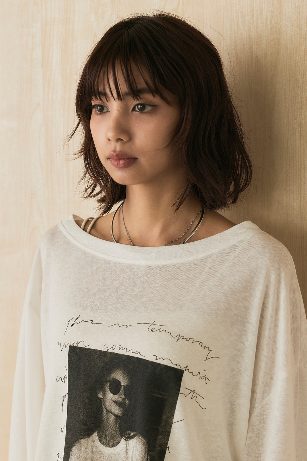 [SET]ヴィンテージグラフィックロンT+合繊ツイルスタンドウエスト巻きジョガーパンツ(2set)