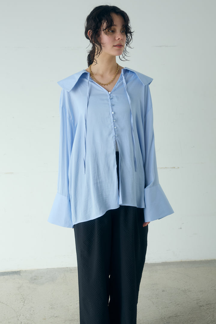 ポリエステルレーヨンセーラーカラーシャツ