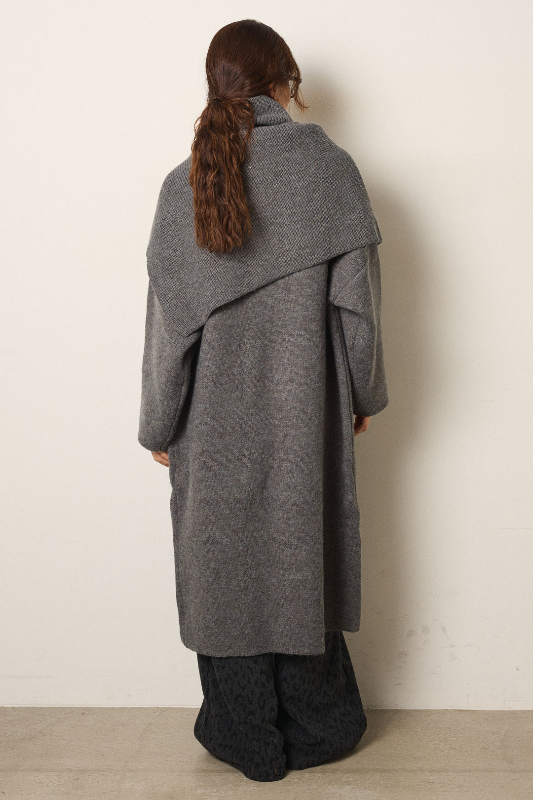 ケープレイヤードロングカーディガン