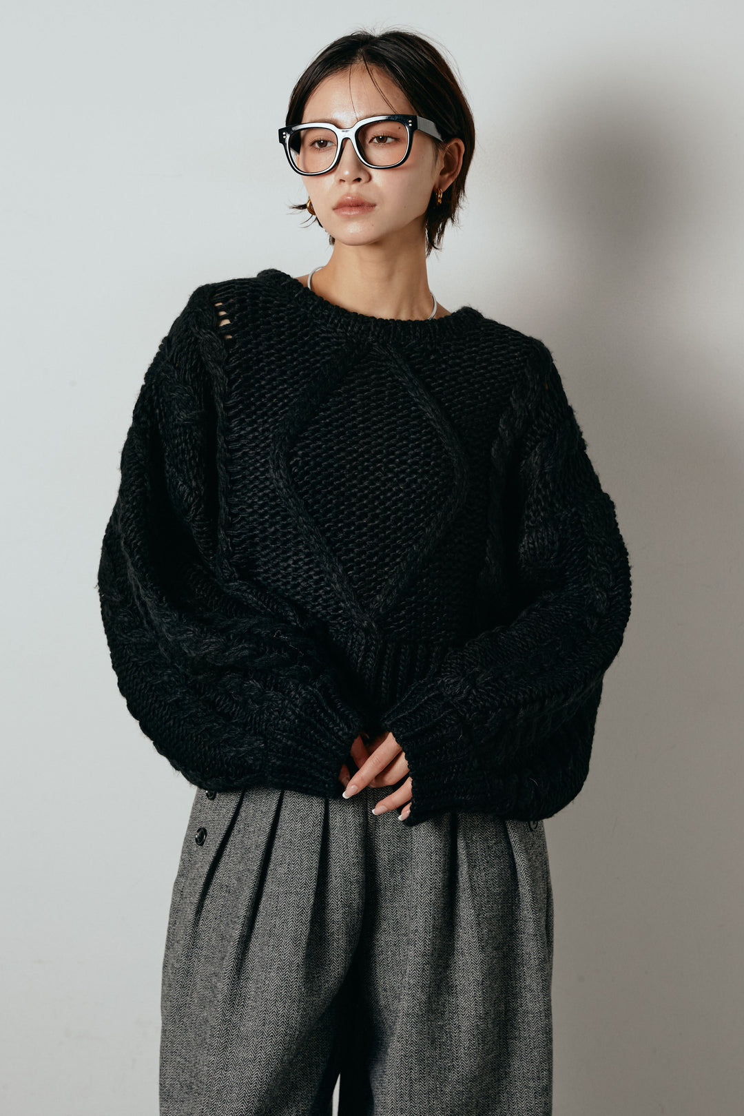 ロービングケーブルショート丈プルオーバー