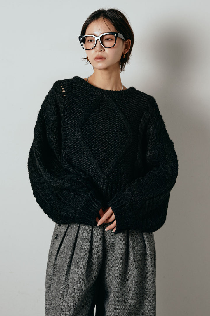 ロービングケーブルショート丈プルオーバー