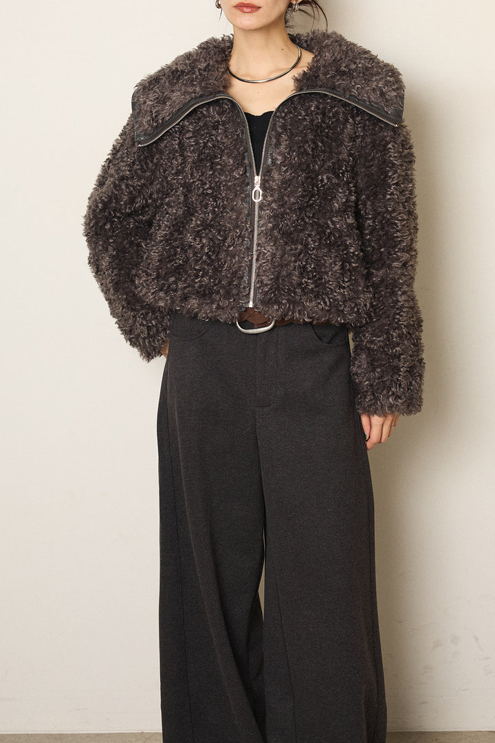 ビッグカラープードルボアアウター