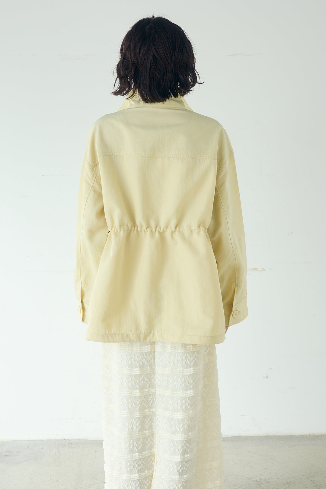 [SET]ナイロンツイルフィールドジャケット+ジャガードカットソータイトスカート(2set)