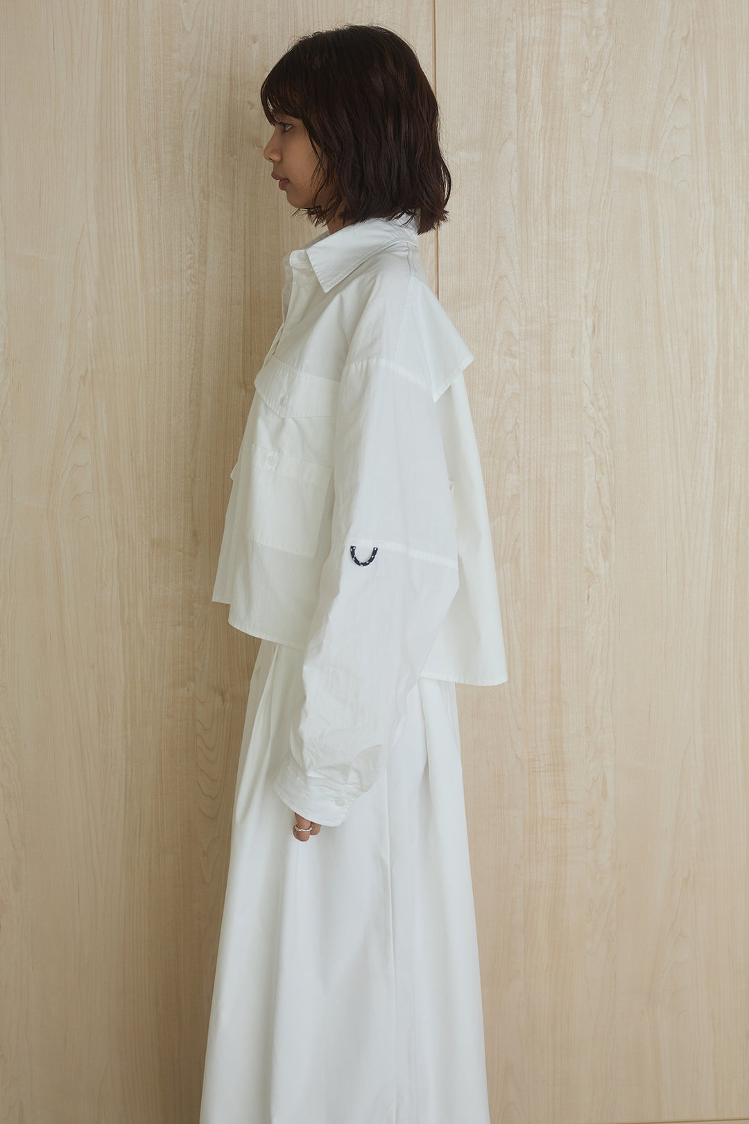 [SET]ビッグポケットシャツ+裾絞りワイドパンツ(2set)