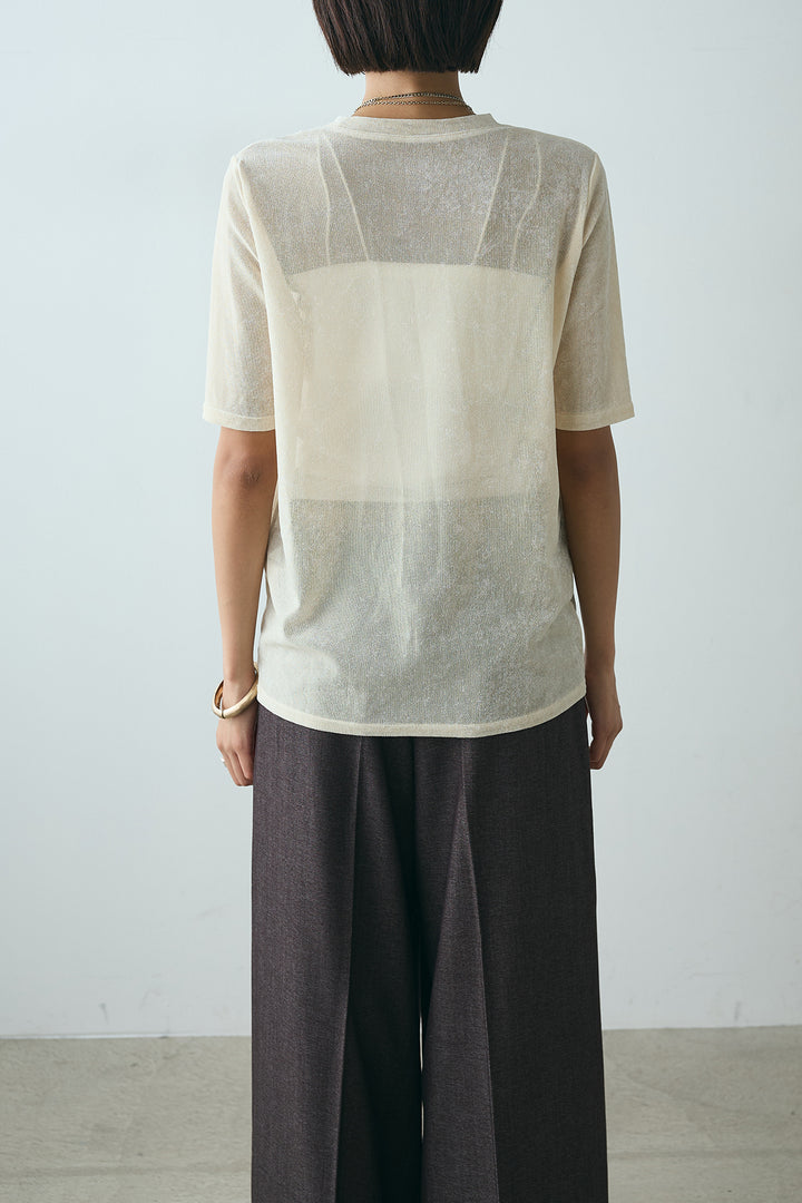 シアーベロアハーフスリーブTシャツ