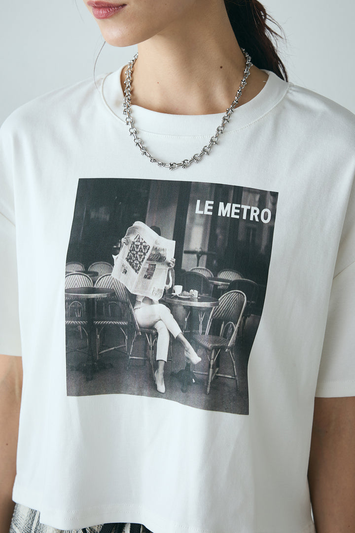 LEMETROフォトプリントTシャツ