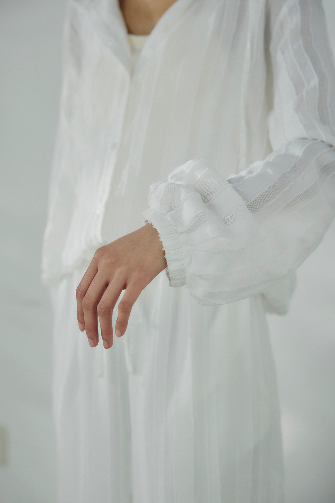 [SET]ストライプジャガードフードシャツ+ストライプジャガードロングイージーパンツ(2set)