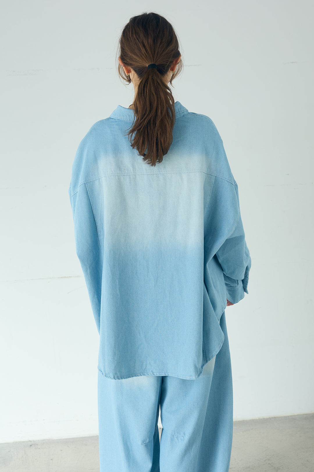 ヴィンテージ加工デニムオーバーシャツ