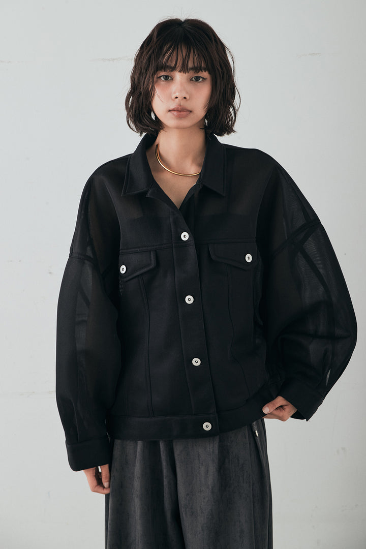 [SET]シアーダンボールサイドドロストジャケット+綿ツイルアシメサロペット(2set)