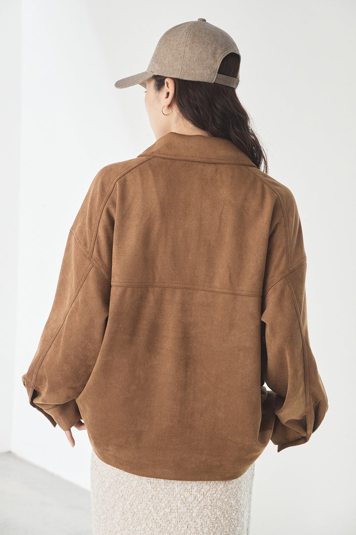 [SET]デカポケスエポンジャケット+ツイード風MIXスラブスカート(2set)